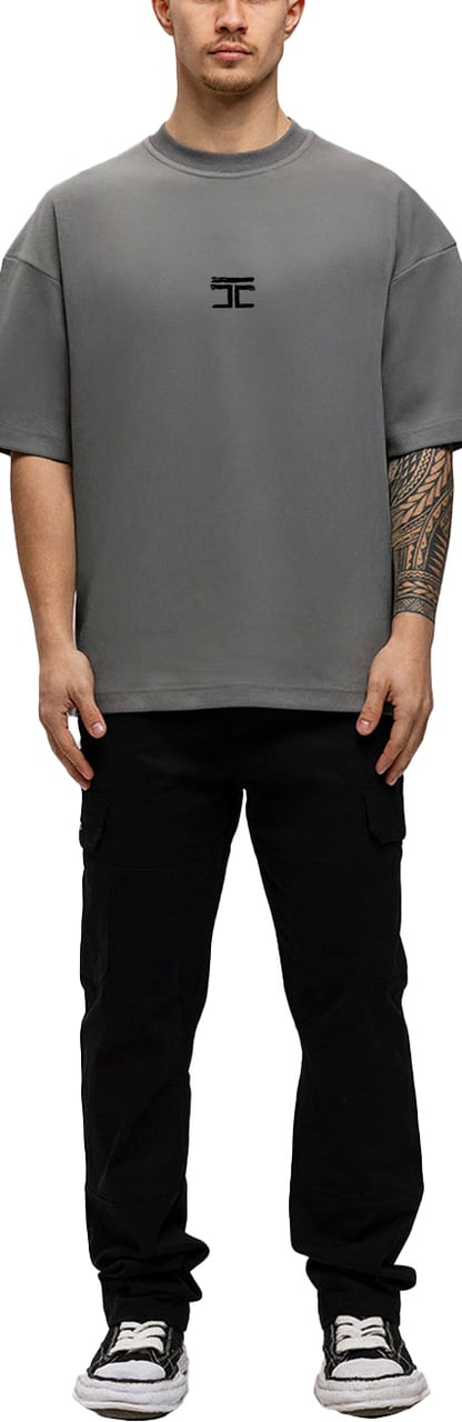 JORCUSTOM Artist Oversized T-Shirt Antracite Grijs
