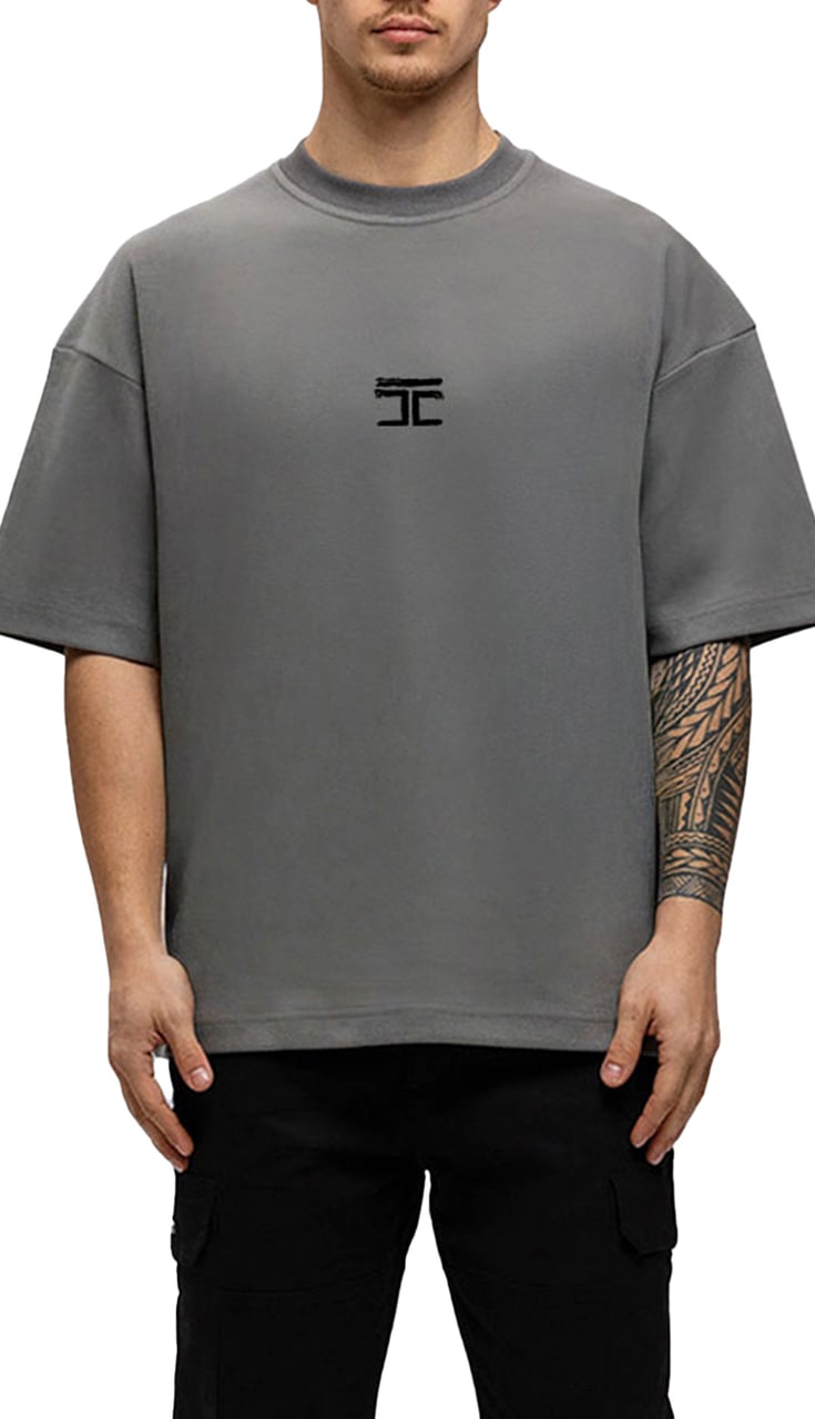 JORCUSTOM Artist Oversized T-Shirt Antracite Grijs