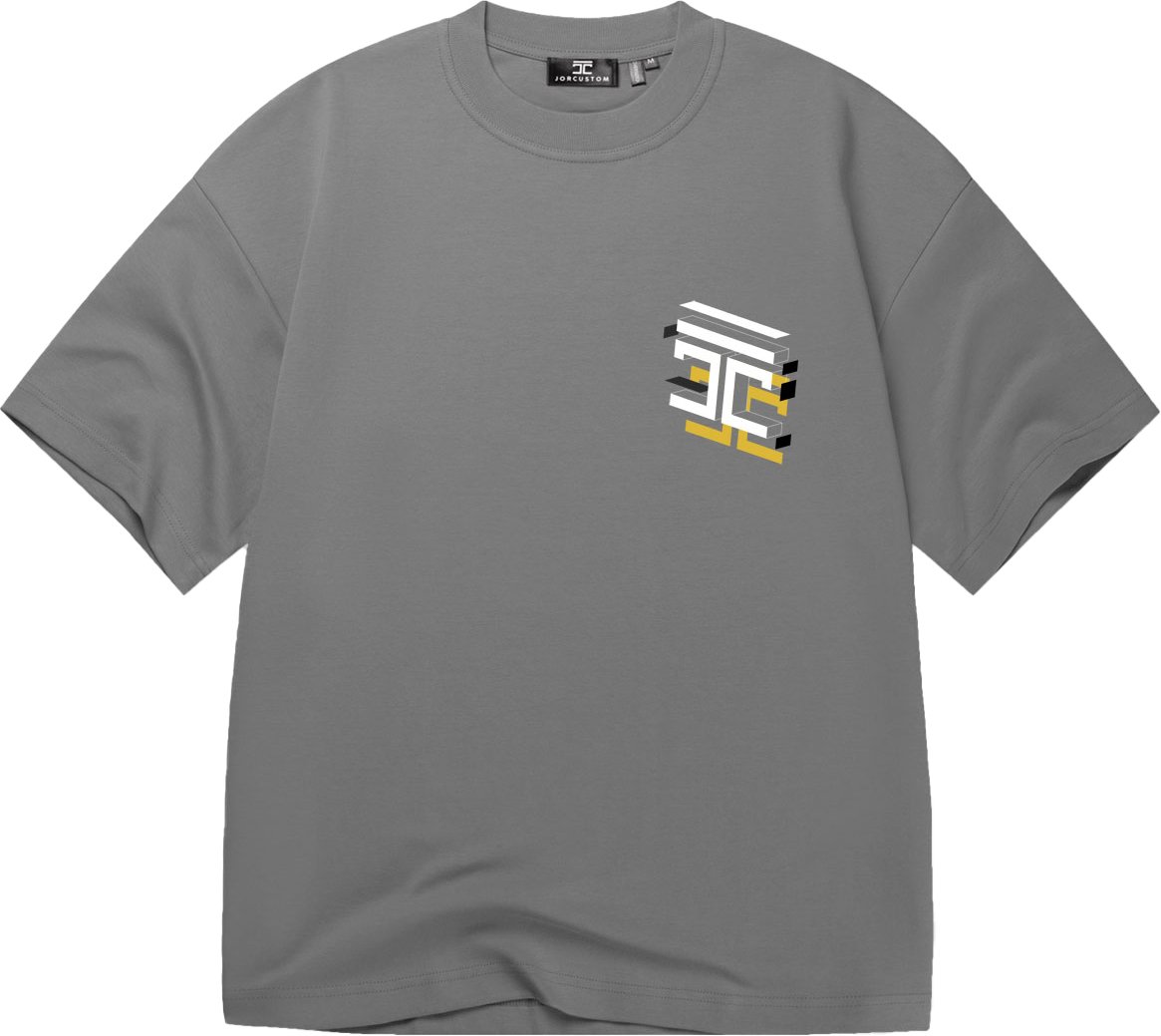 JORCUSTOM Assembly Oversized T-Shirt Antracit Grijs