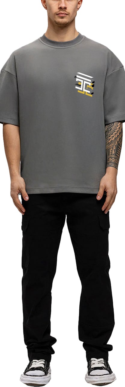 JORCUSTOM Assembly Oversized T-Shirt Antracit Grijs
