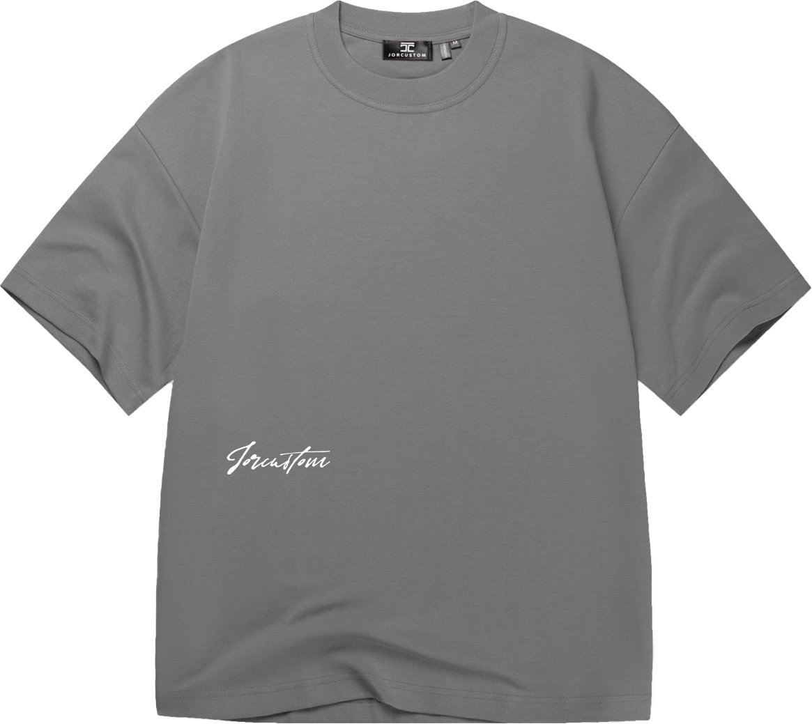 JORCUSTOM Outline Oversized T-Shirt Antracite Grijs