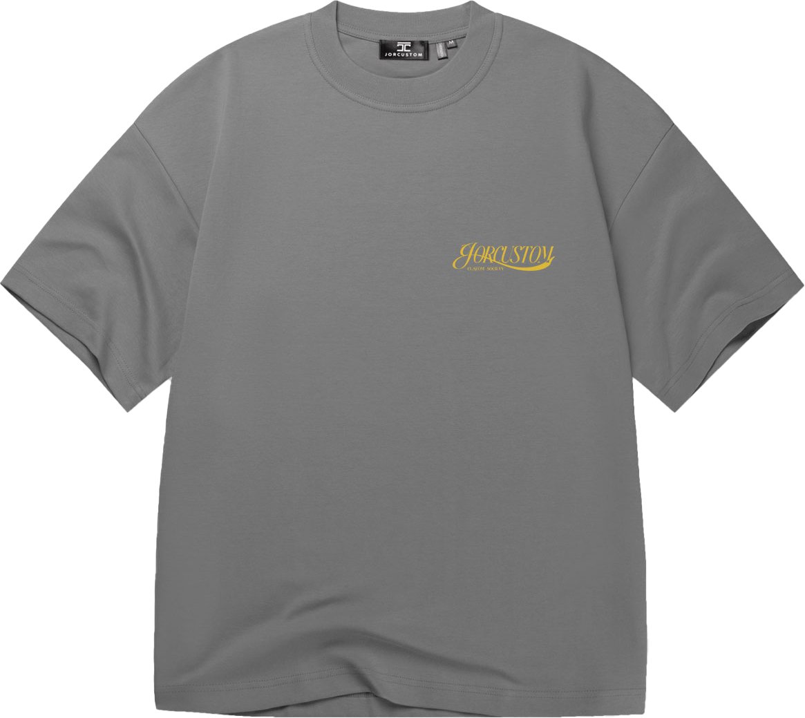 JORCUSTOM Script Oversized T-Shirt Antracite Grijs