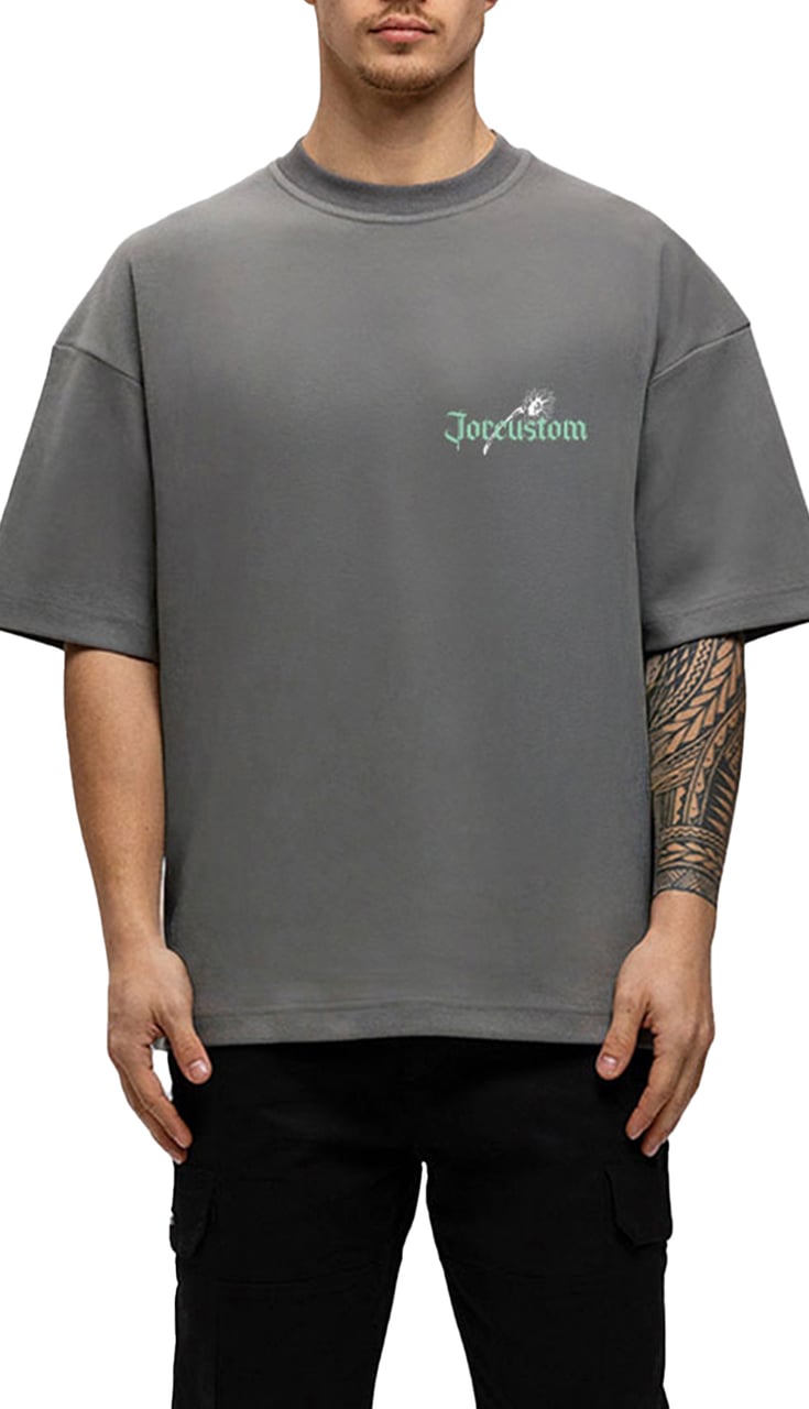 JORCUSTOM Sunflower Oversized T-Shirt Antraci Grijs