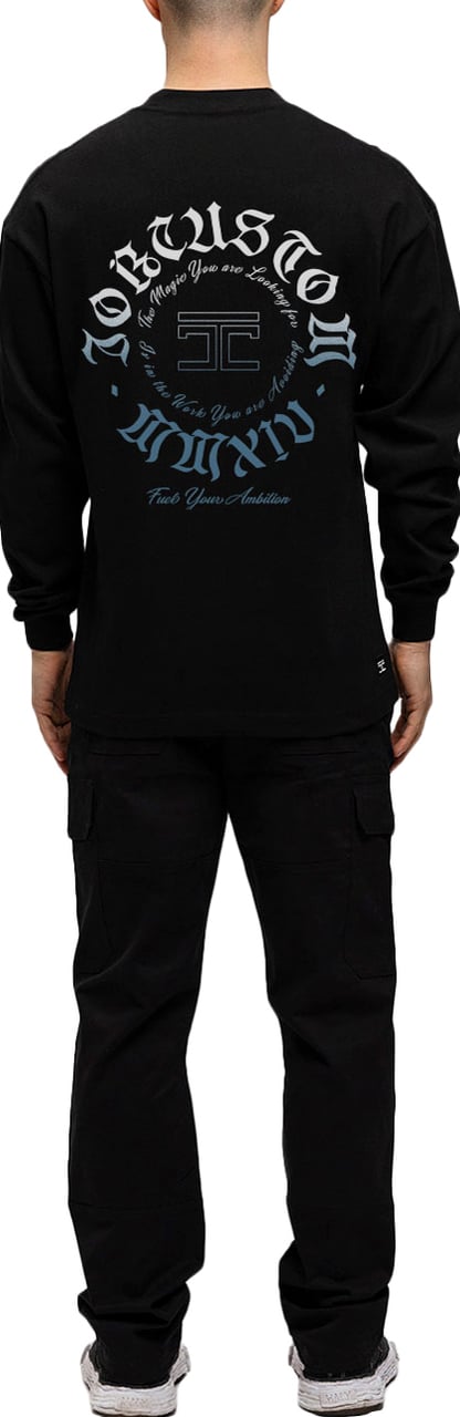 JORCUSTOM Ambition Longsleeve T-Shirt Black Zwart