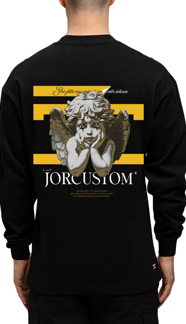 JORCUSTOM AngelTwo Longsleeve T-Shirt Black Zwart