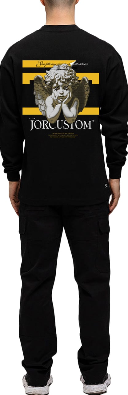 JORCUSTOM AngelTwo Longsleeve T-Shirt Black Zwart