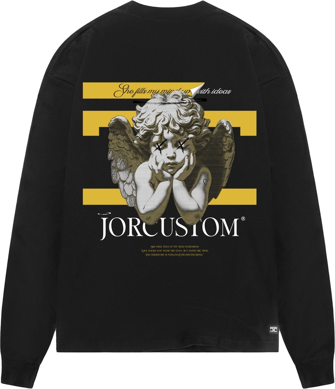 JORCUSTOM AngelTwo Longsleeve T-Shirt Black Zwart