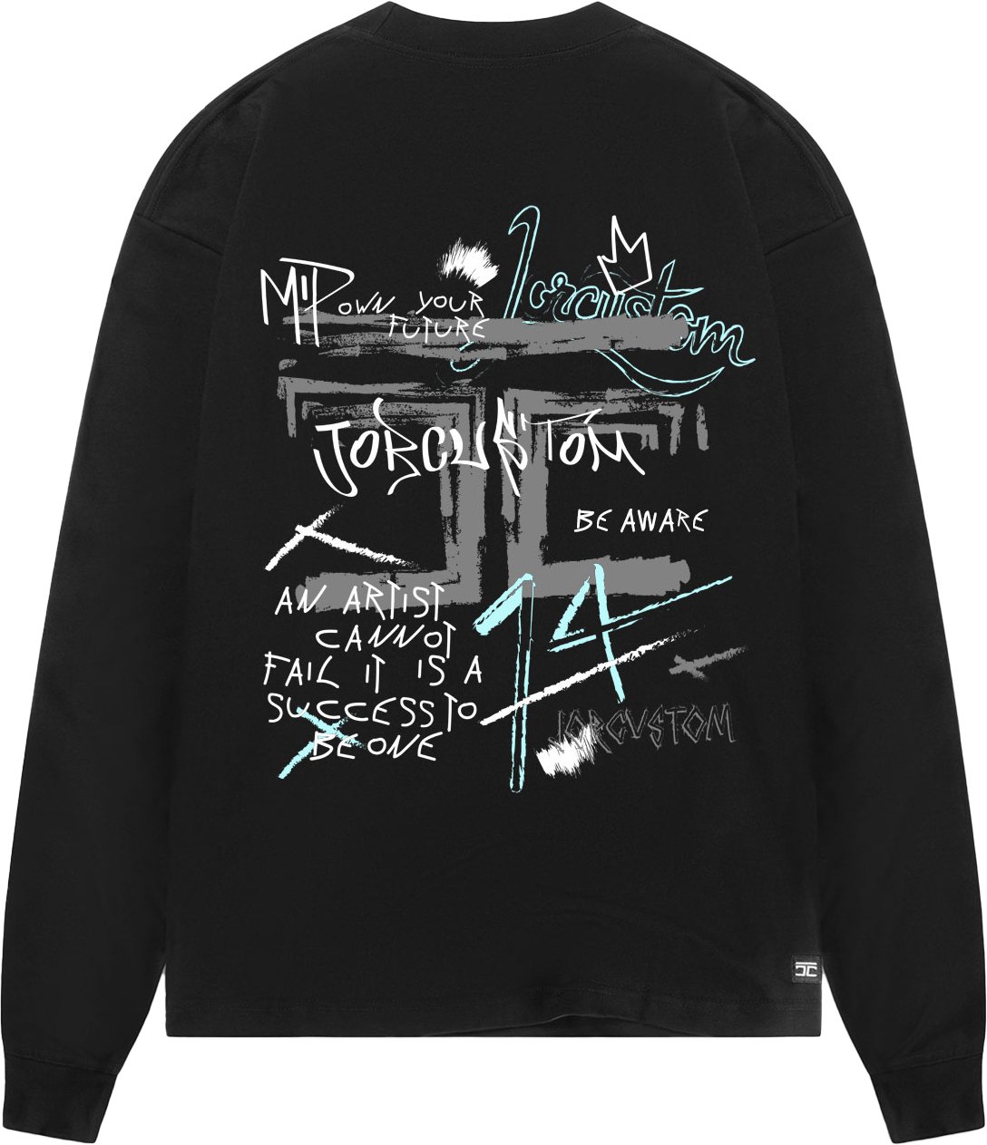 JORCUSTOM Artist Longsleeve T-Shirt Black Zwart