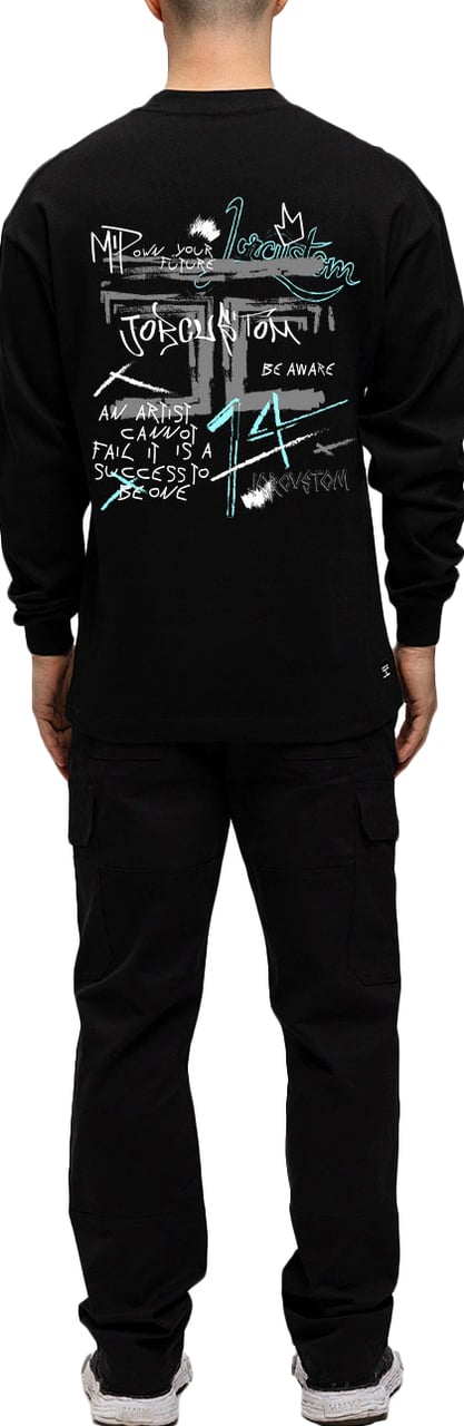 JORCUSTOM Artist Longsleeve T-Shirt Black Zwart