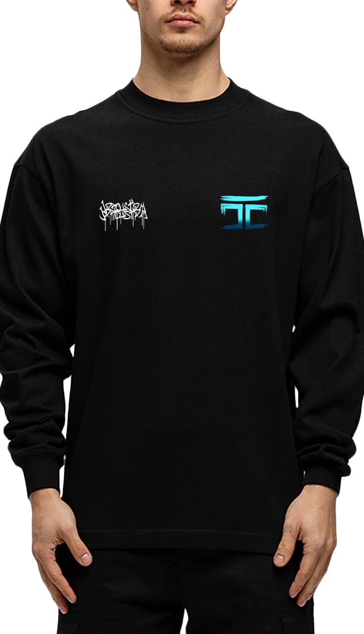 JORCUSTOM Graffiti Longsleeve T-Shirt Black Zwart