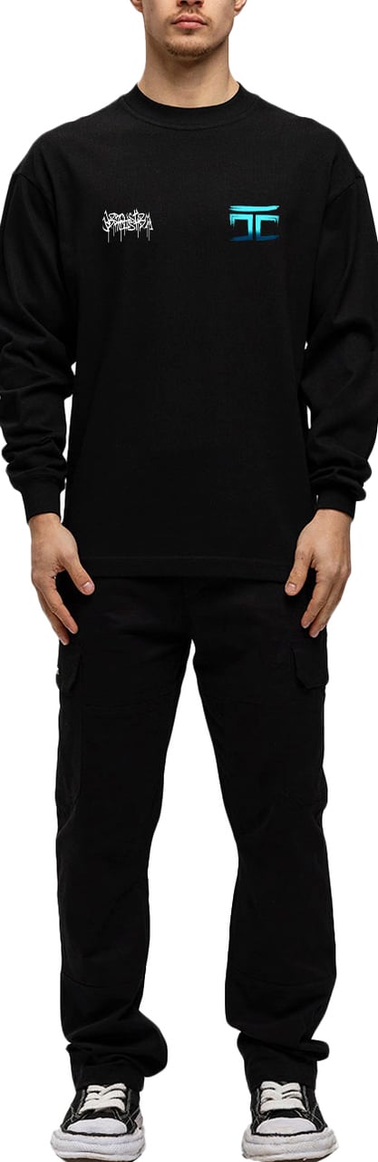 JORCUSTOM Graffiti Longsleeve T-Shirt Black Zwart
