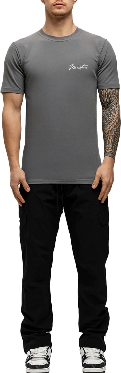 JORCUSTOM NewStand Slim Fit T-Shirt Antracite Zwart