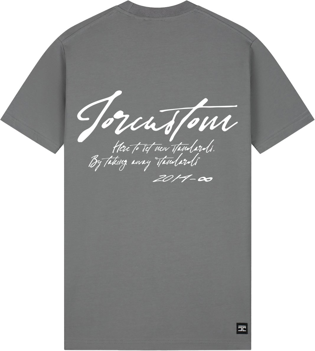 JORCUSTOM NewStand Slim Fit T-Shirt Antracite Zwart