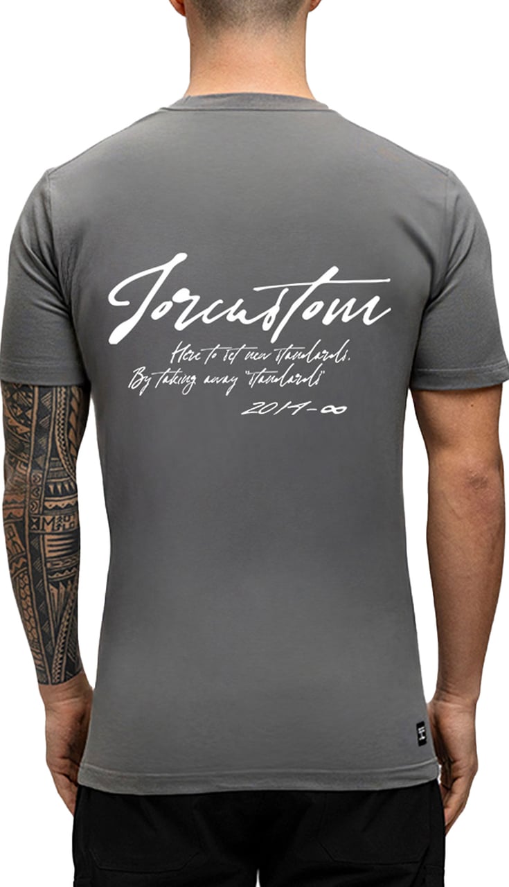 JORCUSTOM NewStand Slim Fit T-Shirt Antracite Zwart