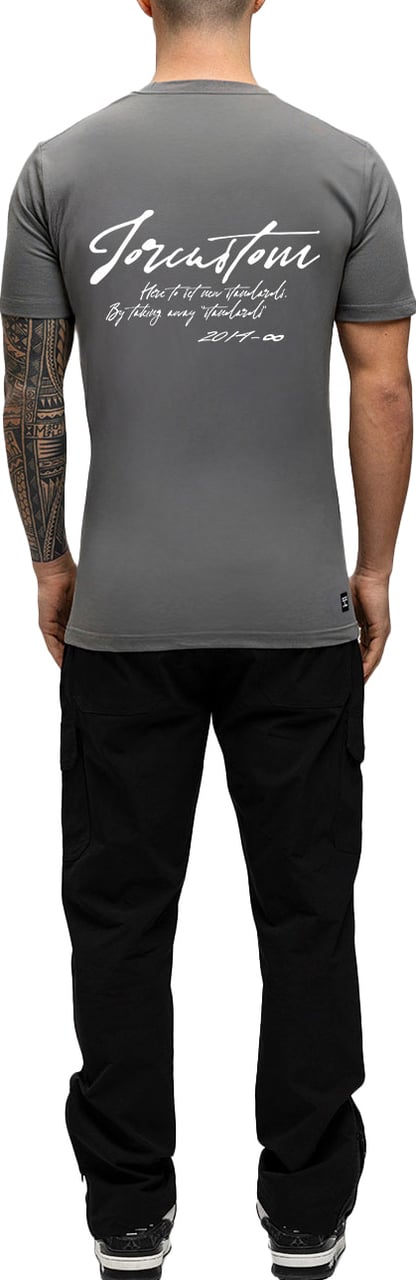 JORCUSTOM NewStand Slim Fit T-Shirt Antracite Zwart