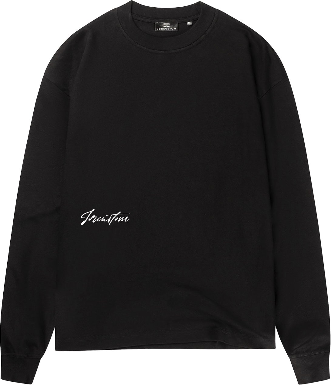 JORCUSTOM Outline Longsleeve T-Shirt Black Zwart