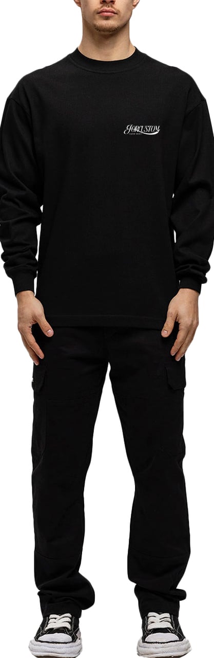 JORCUSTOM Script Longsleeve T-Shirt Black Zwart