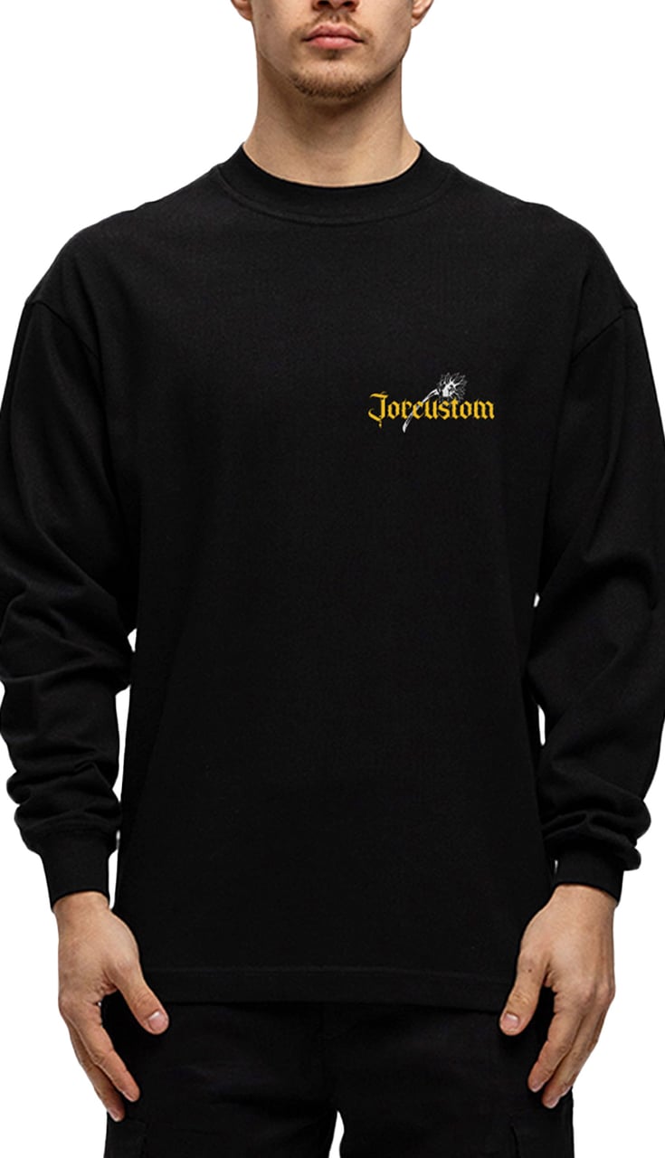 JORCUSTOM Sunflower Longsleeve T-Shirt Black Zwart