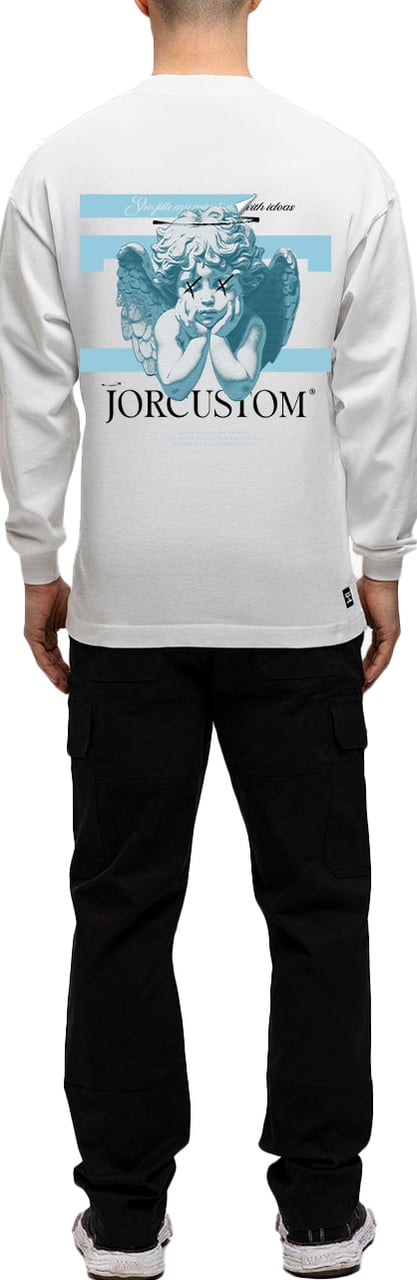 JORCUSTOM AngelTwo Longsleeve T-Shirt White Wit