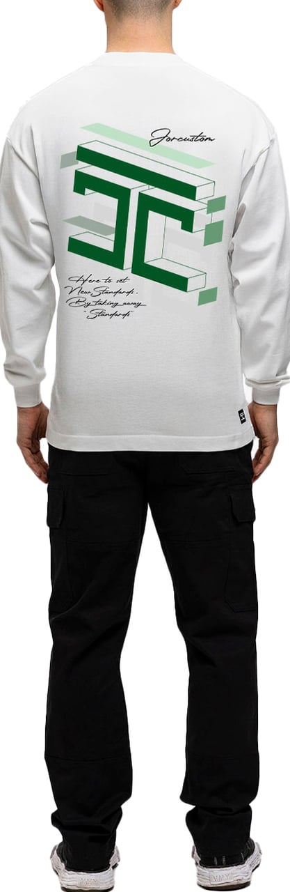 JORCUSTOM Assembly Longsleeve T-Shirt White Wit
