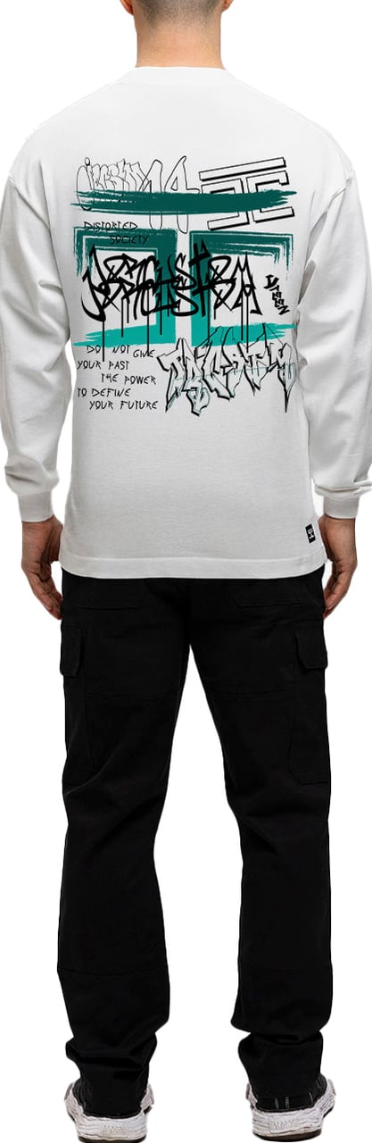 JORCUSTOM Graffiti Longsleeve T-Shirt White Wit