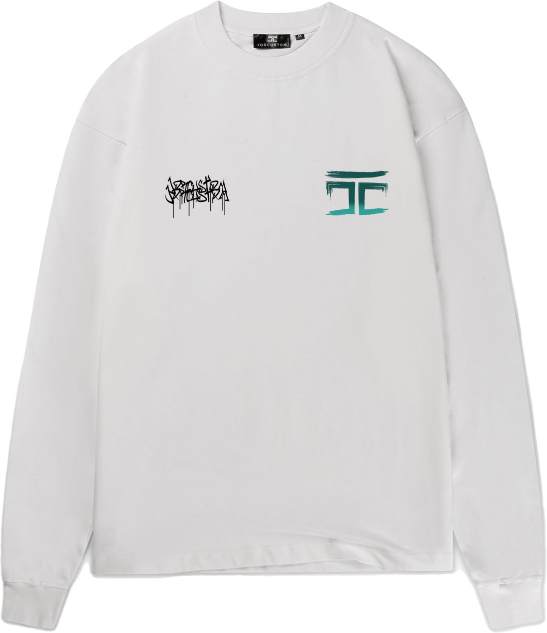 JORCUSTOM Graffiti Longsleeve T-Shirt White Wit