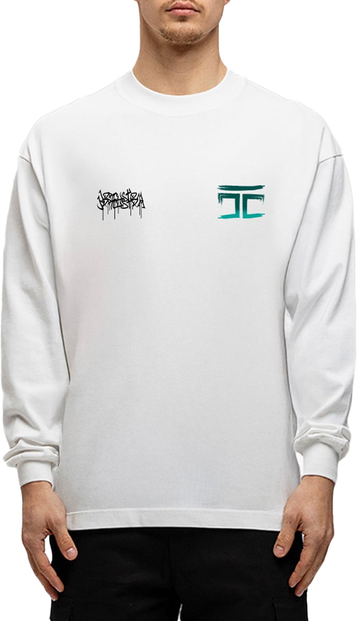 JORCUSTOM Graffiti Longsleeve T-Shirt White Wit