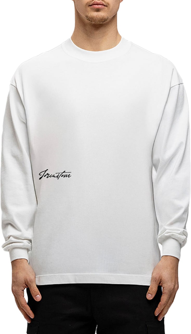 JORCUSTOM Outline Longsleeve T-Shirt White Wit