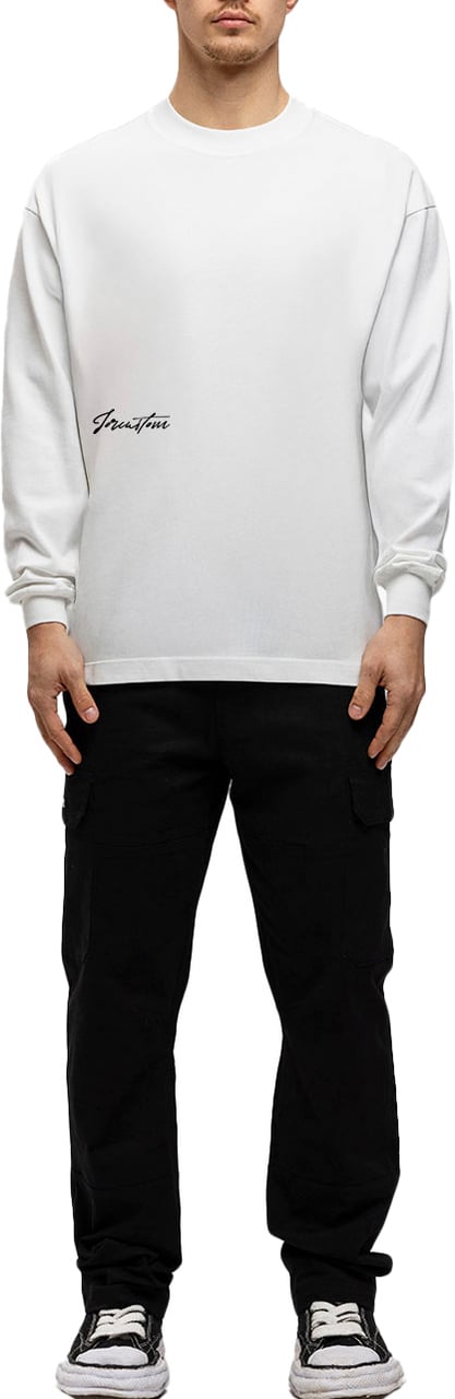 JORCUSTOM Outline Longsleeve T-Shirt White Wit