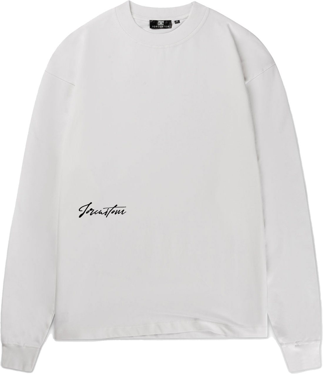 JORCUSTOM Outline Longsleeve T-Shirt White Wit