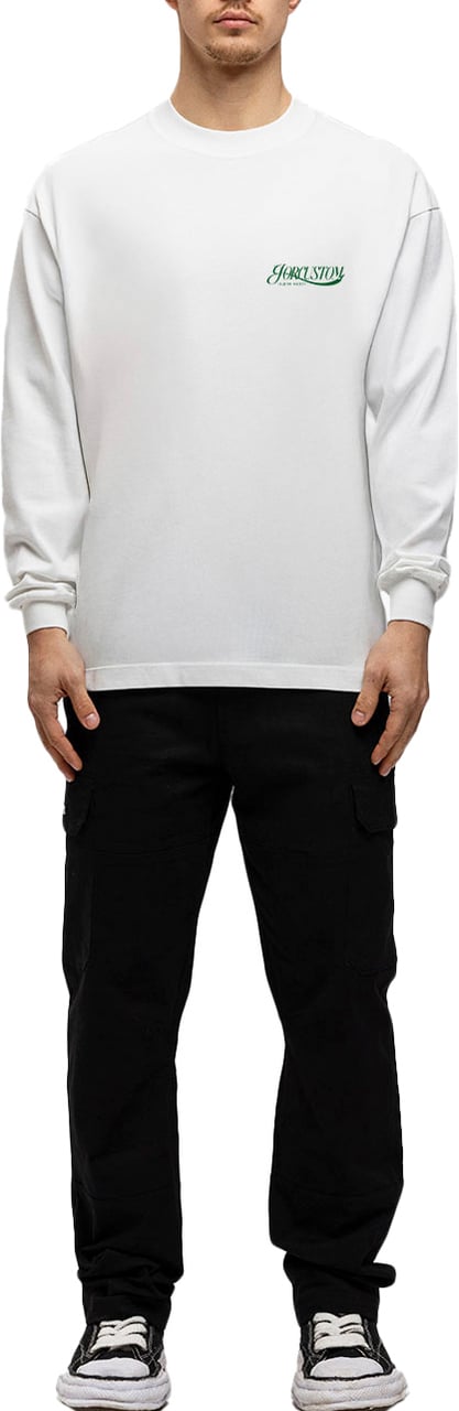 JORCUSTOM Script Longsleeve T-Shirt White Wit