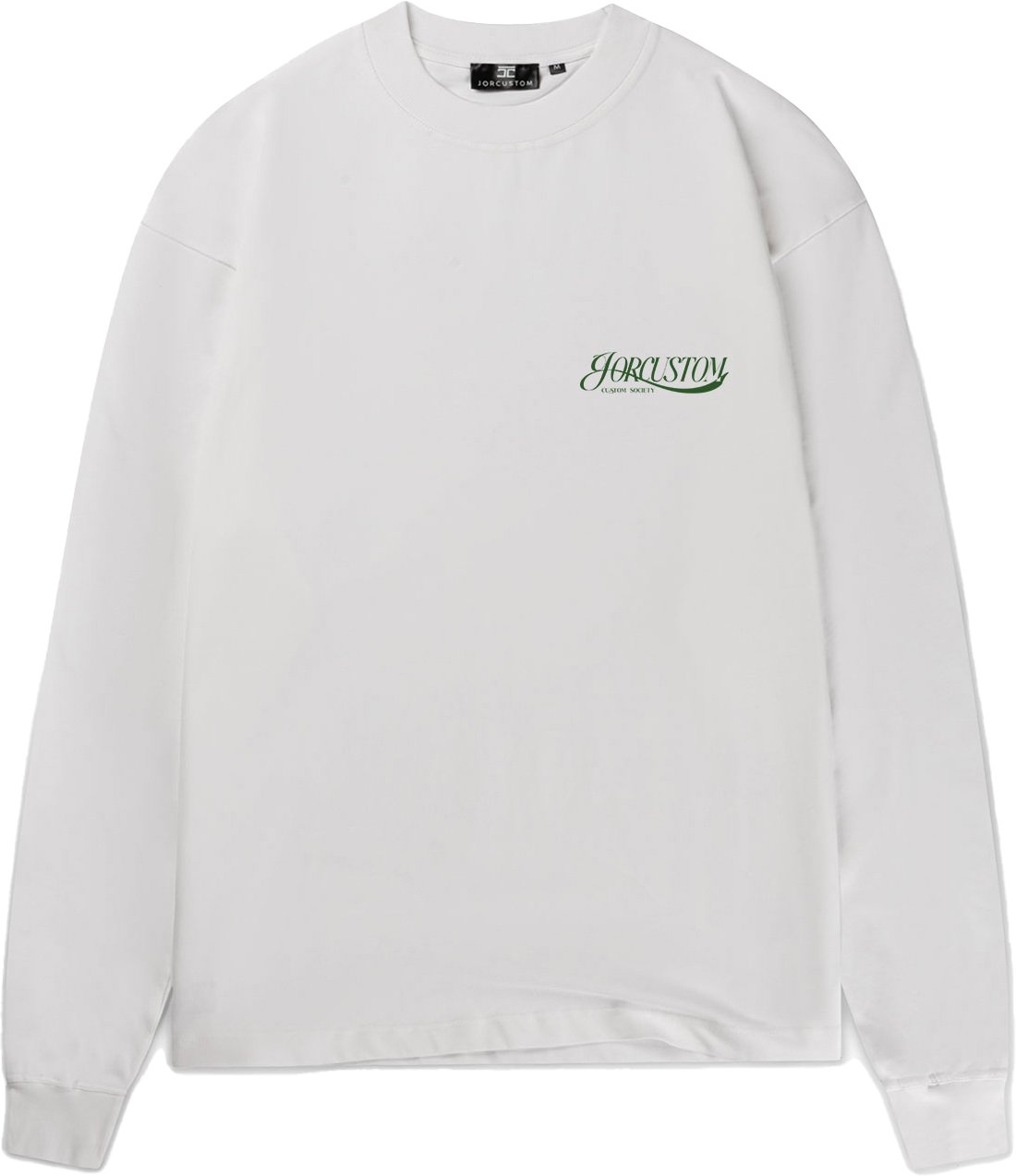 JORCUSTOM Script Longsleeve T-Shirt White Wit