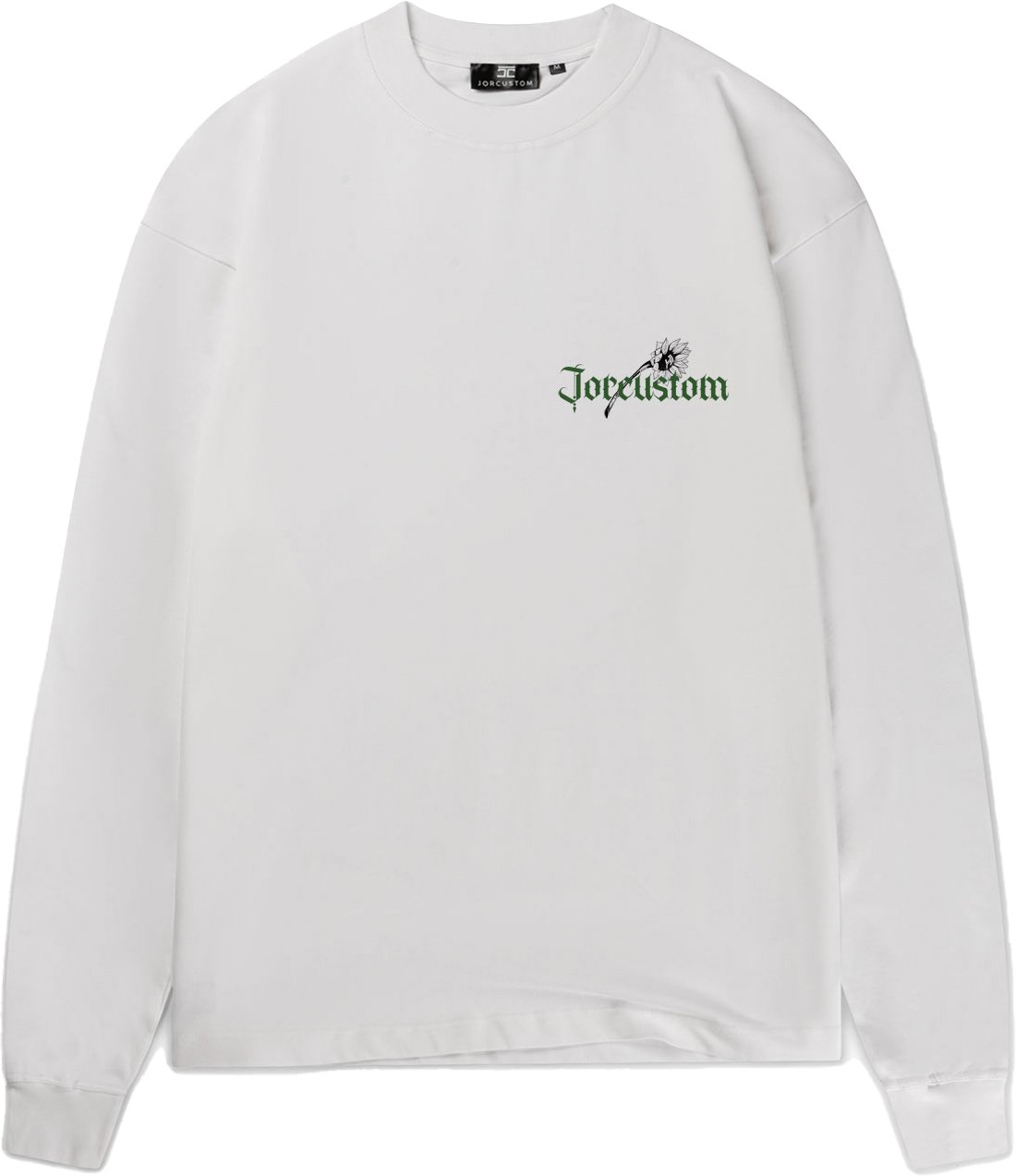 JORCUSTOM Sunflower Longsleeve T-Shirt White Wit