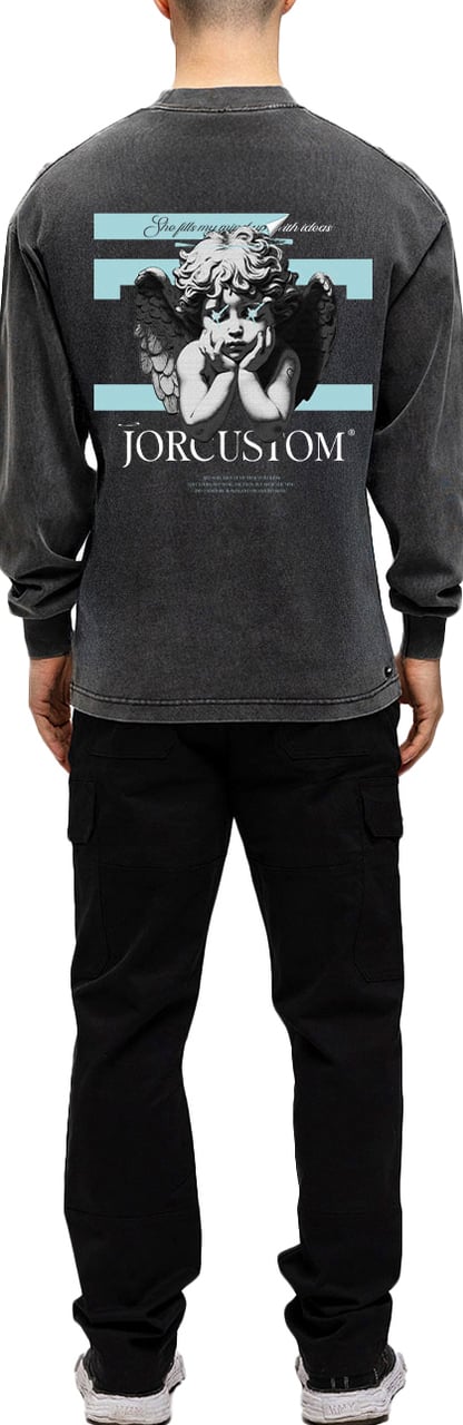 JORCUSTOM AngelTwo Longsleeve T-Shirt Acid Grijs