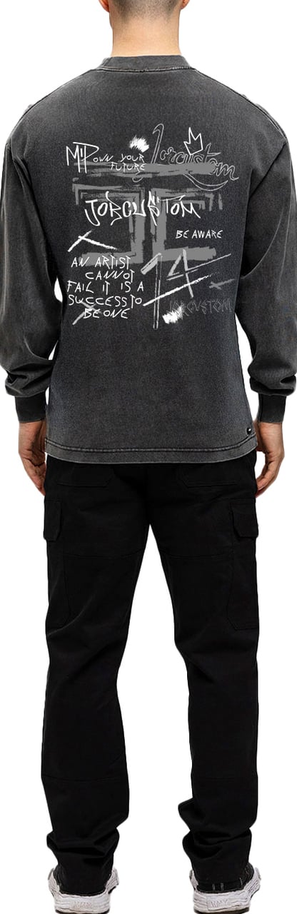 JORCUSTOM Artist Longsleeve T-Shirt AcidGrey Grijs