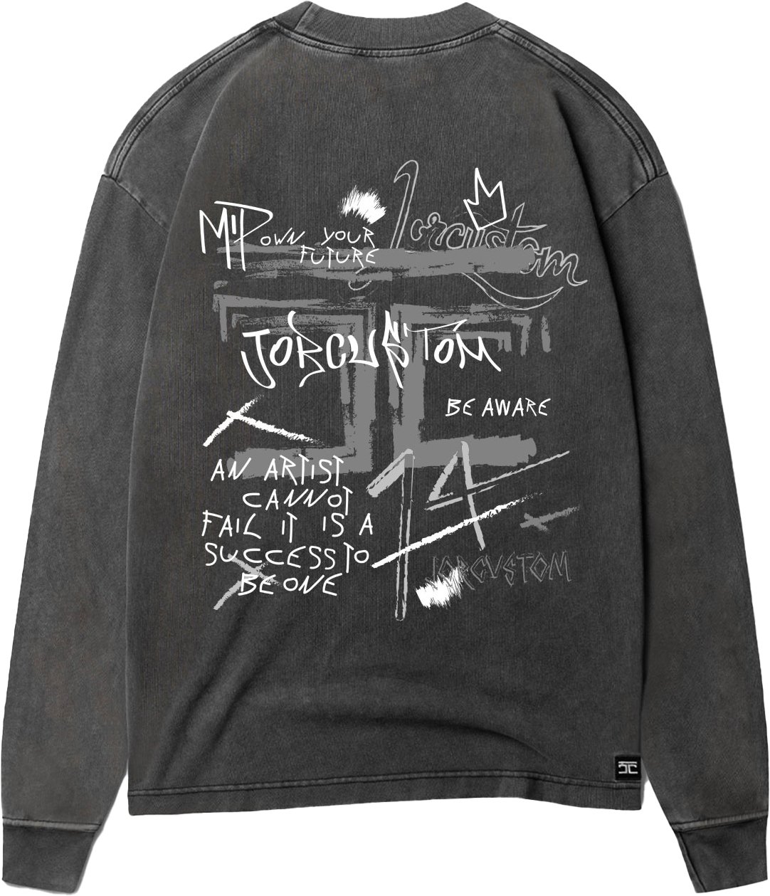 JORCUSTOM Artist Longsleeve T-Shirt AcidGrey Grijs