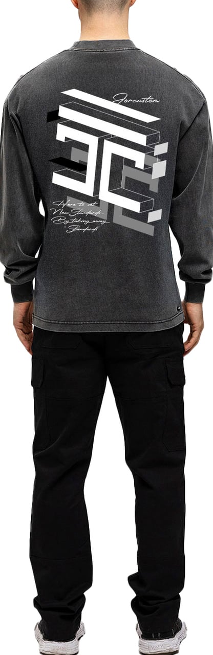 JORCUSTOM Assembly Longsleeve T-Shirt Acid Grijs