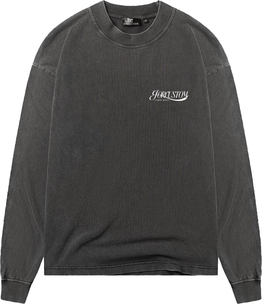 JORCUSTOM Script Longsleeve T-Shirt AcidGrey Grijs