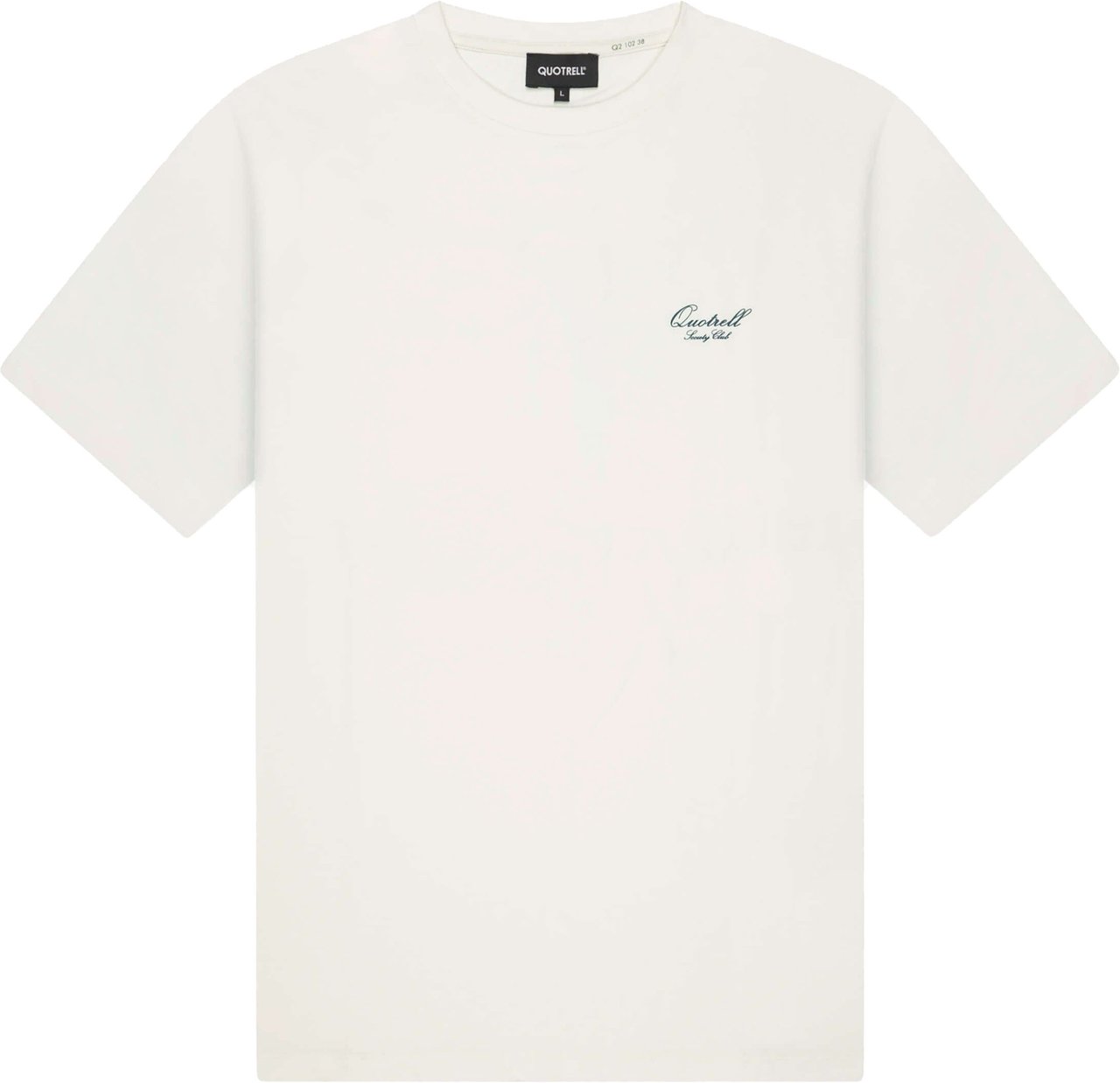 Quotrell Salud Tee | Off White/green Wit