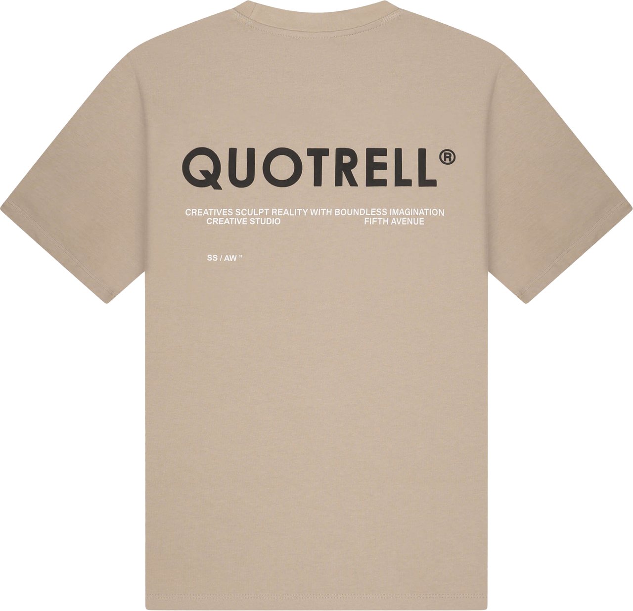 Quotrell Elevate Tee | Greige/off White Beige