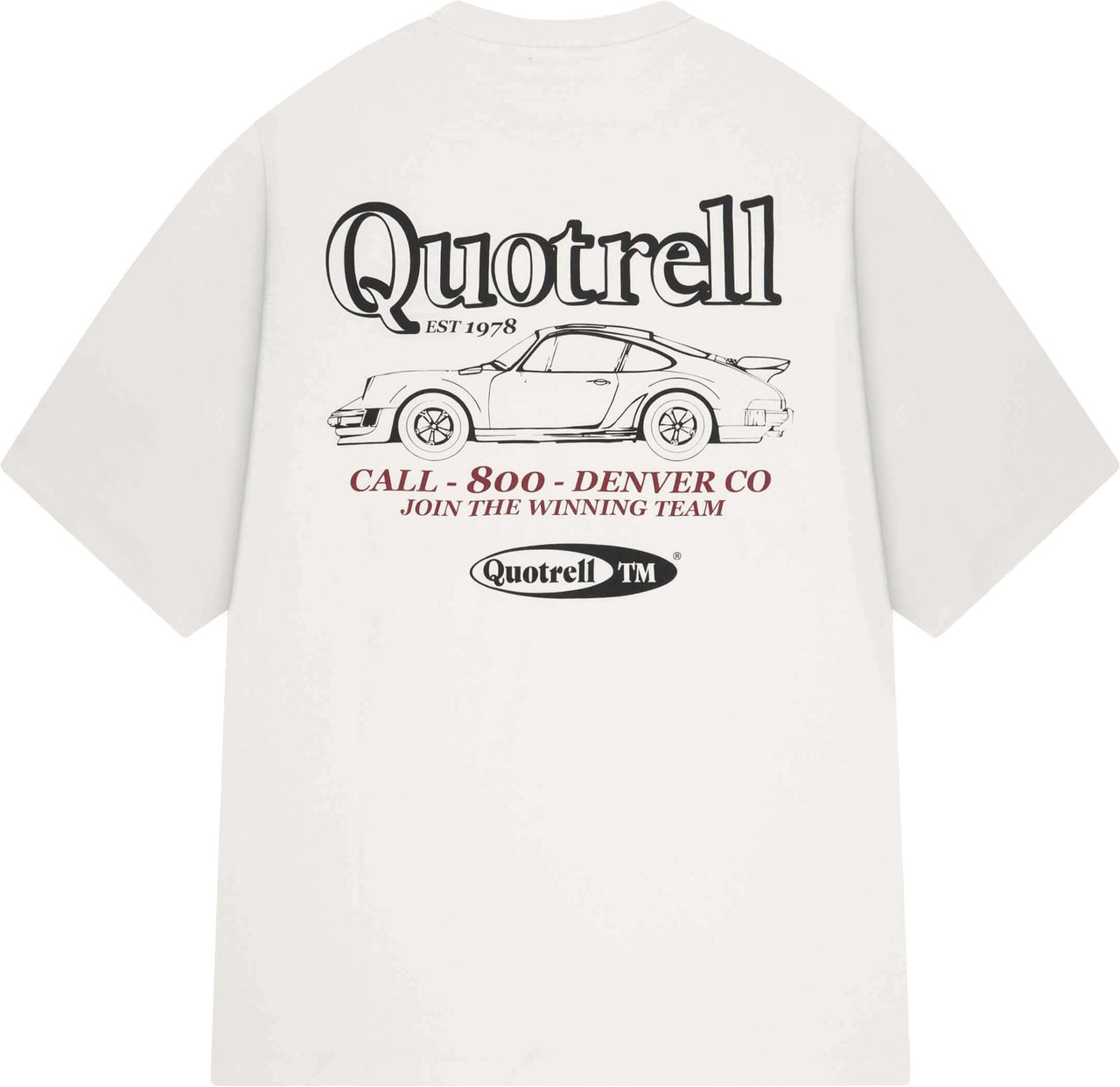 Quotrell Roadster Tee | Off White/red Wit