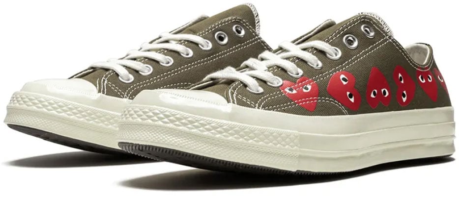 Comme des Garçons Comme Des Garçons Play X Converse Chuck 70 Ox Sneakers Groen