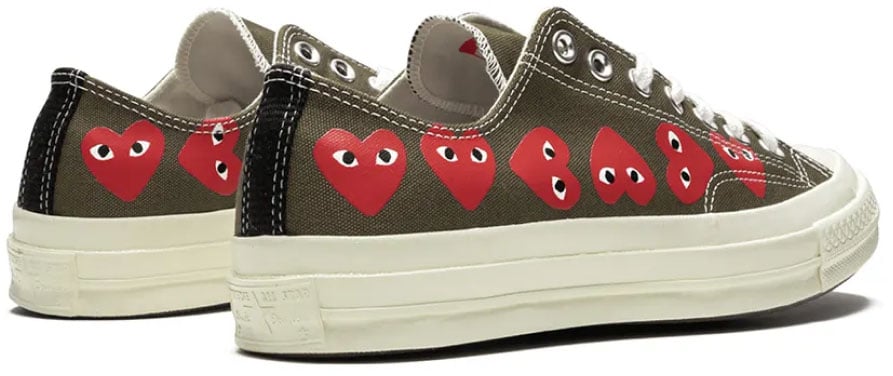 Comme des Garçons Comme Des Garçons Play X Converse Chuck 70 Ox Sneakers Groen