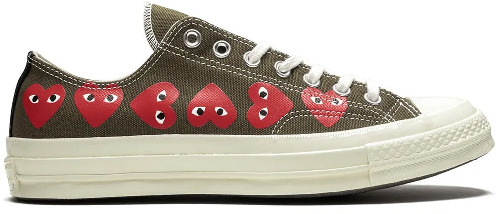 Comme des Garçons Comme Des Garçons Play X Converse Chuck 70 Ox Sneakers Groen