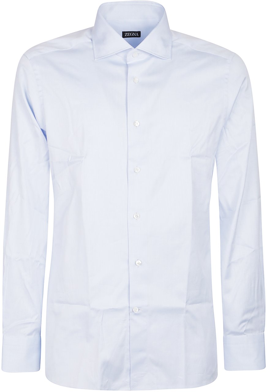 Zegna Lux Tailoring Long Sleeve Shirt Blue Blauw