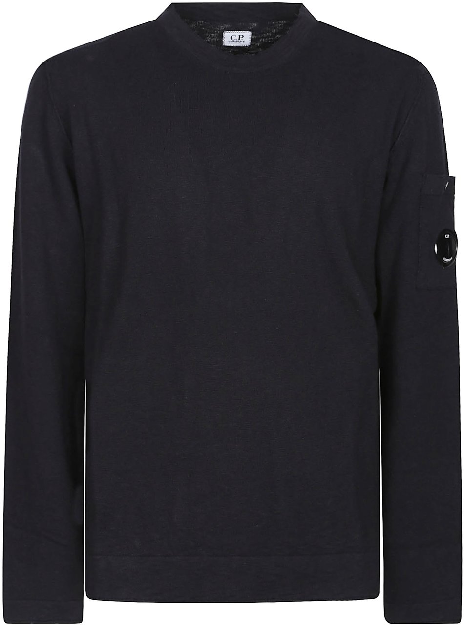CP Company Lens Sweater Blue Blauw