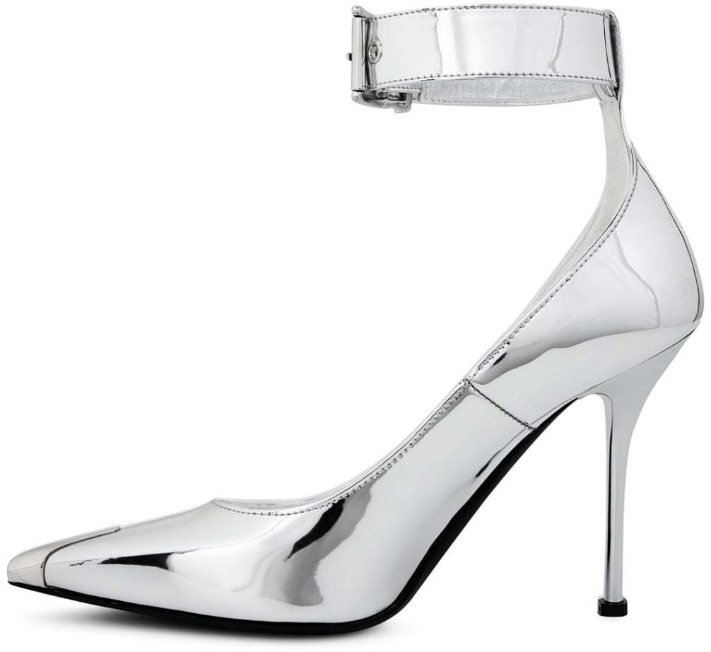 Alexander McQueen Mirror Metallic Pumps Zilver