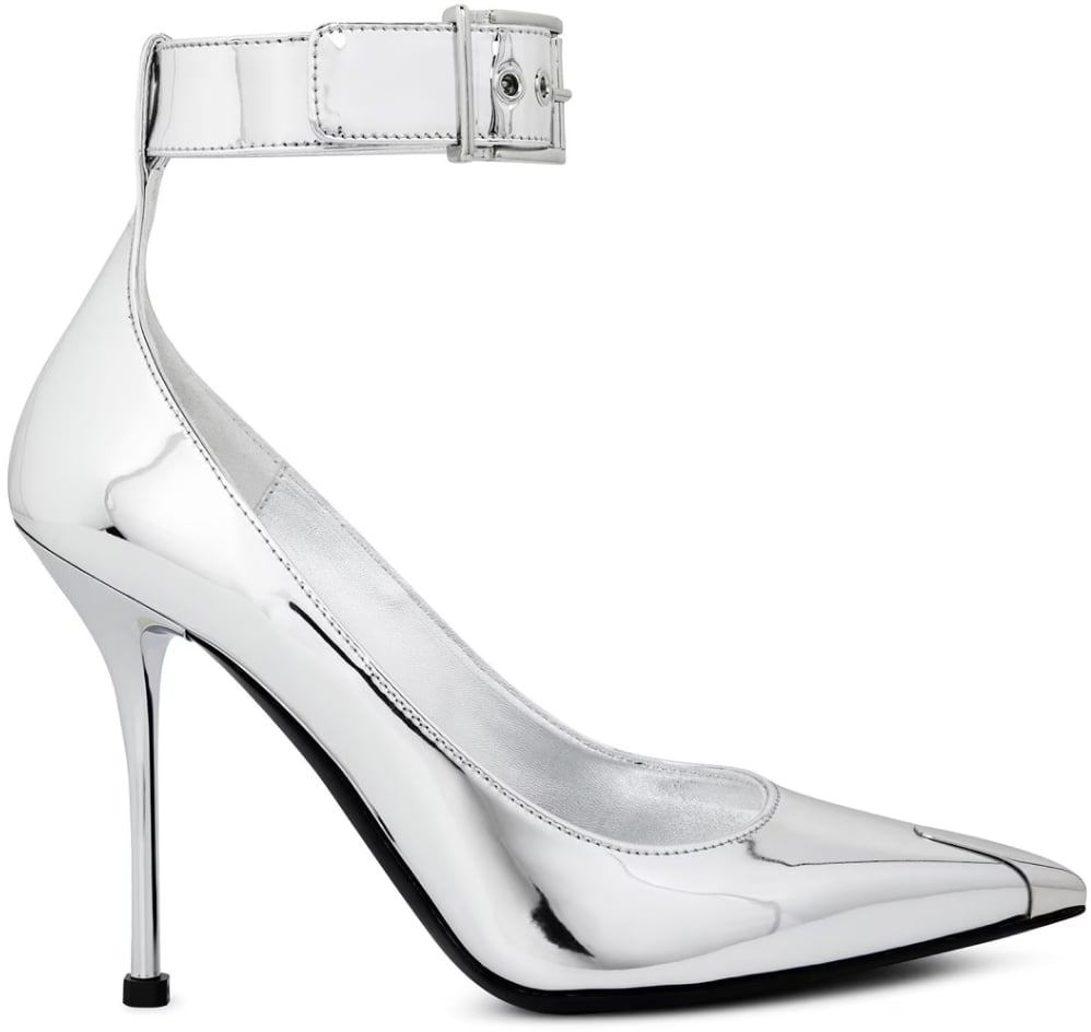 Alexander McQueen Mirror Metallic Pumps Zilver