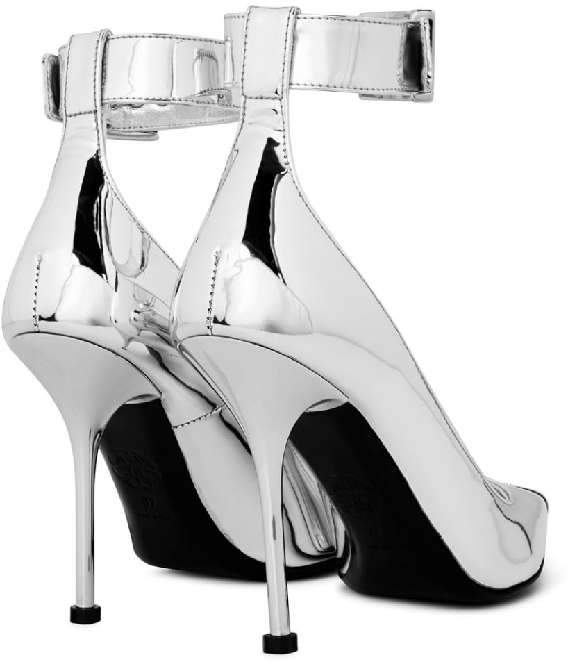 Alexander McQueen Mirror Metallic Pumps Zilver