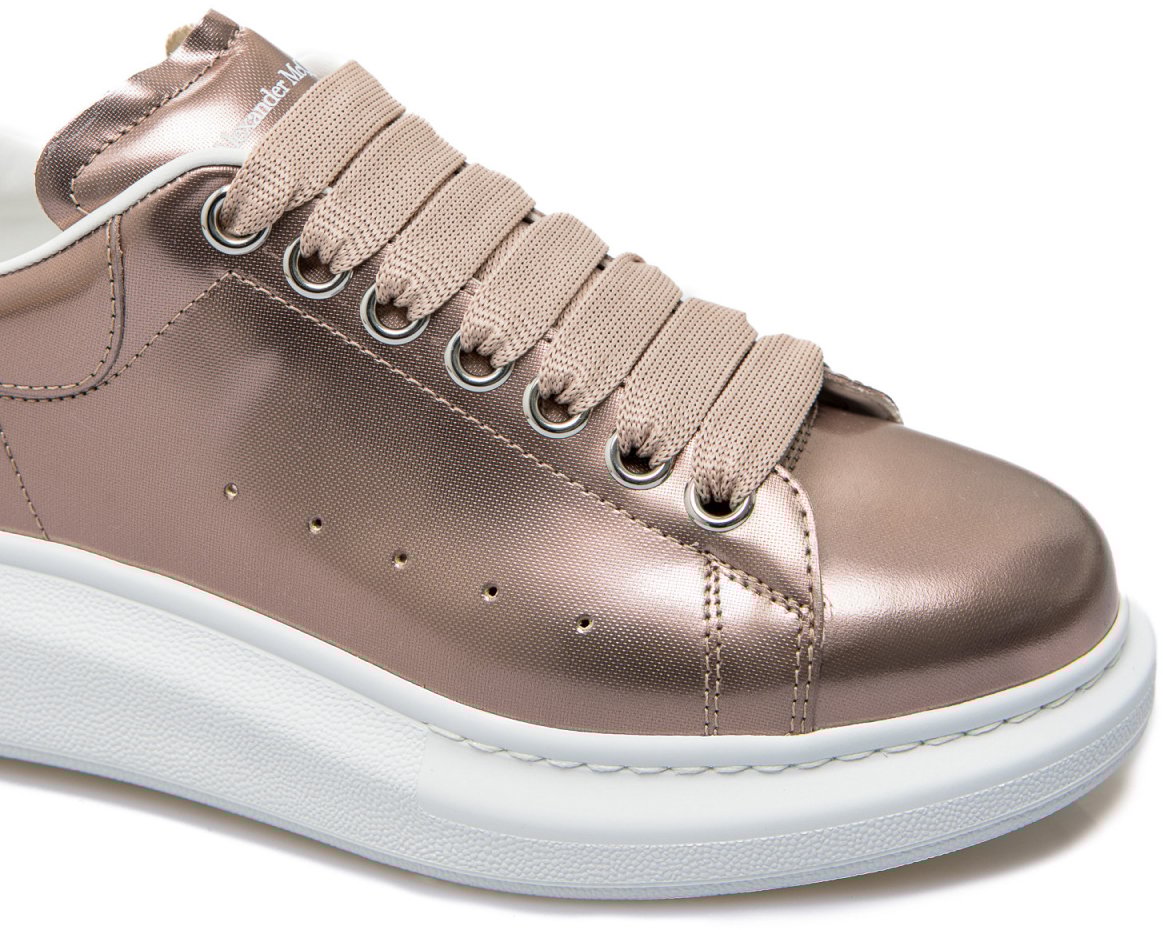 Alexander McQueen Larry Techy Oversized Lace-up Sneakers Beige